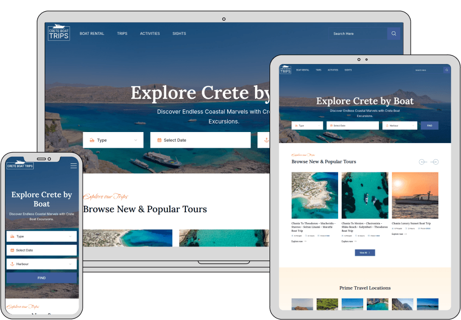 Crete Boat Trips website